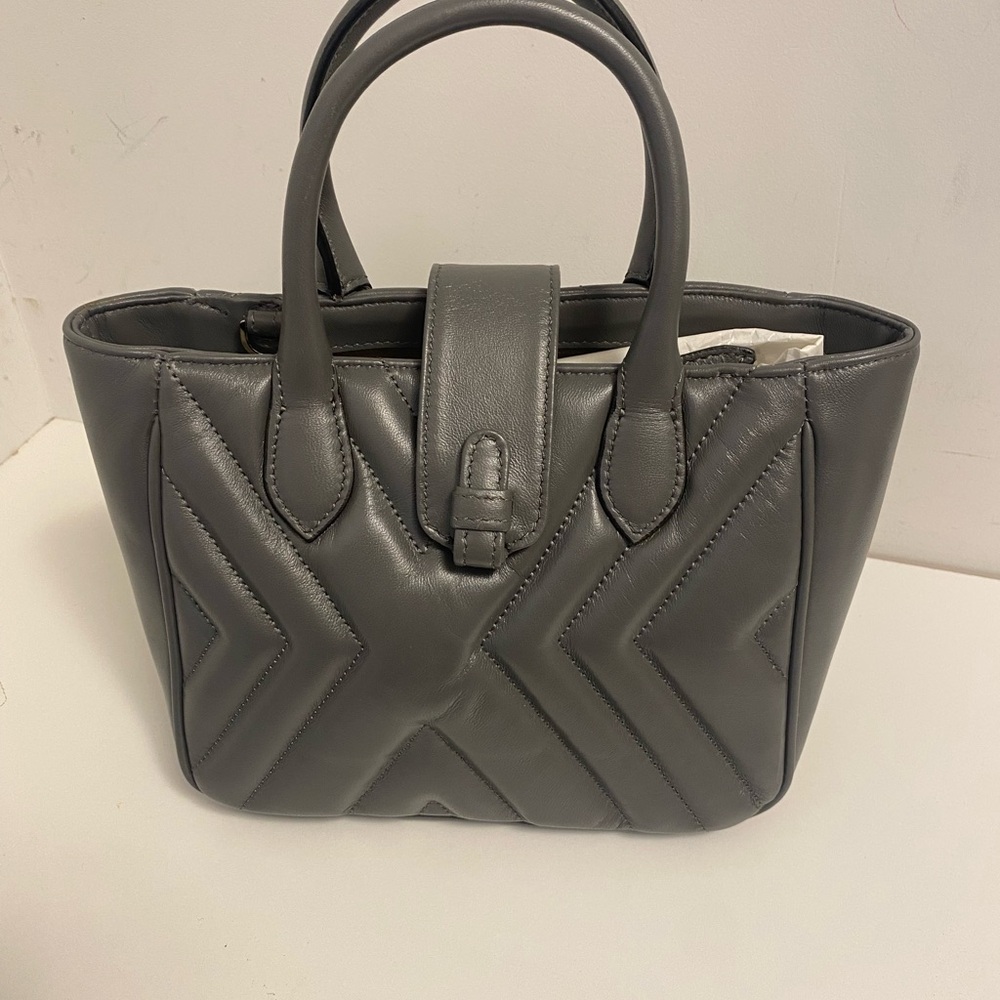 Gray Quilted Women's Handbag